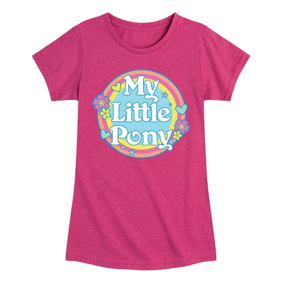 My Little Pony - Retro Rainbow Badge - Girls Fitted Short Sleeve Tee