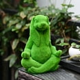 thumbnail image 5 of Hyknon Easter Bunny Figurine for Outdoor Decor Realistic Flocking Rabbit Statue Green Resin Large Ornament for Garden Courtyard Patio Decoration, 5 of 7
