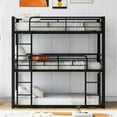 thumbnail image 3 of [Sturdy & Space-Saving] Restonic Bunk Bed - Twin XL with Metal Slats & Guard Rails, 3 of 8