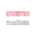 thumbnail image 1 of Cinturones Anchos Brillantes para Mujeres INSPIRE CHIC con Hebillas de Entrecruzado y Decoración de Lentejuelas, Cinturones Elásticos 2PCS Rosa, 1 of 6