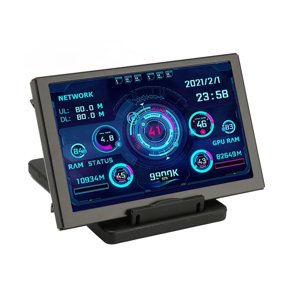 Moniteur de temps d'ordinateur, affichage dynamique PC Affichage de la température 800x480 Résolution 5inch IPS pour le foyer