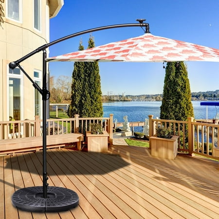 Base Plant Stand - Patio Offset Water Filled 4 Plate Umbrella Base Stand