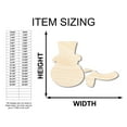 thumbnail image 3 of Unfinished Wood Snowman Craft Set Shape - Craft - up to 36" 14" / 1/8", 3 of 5