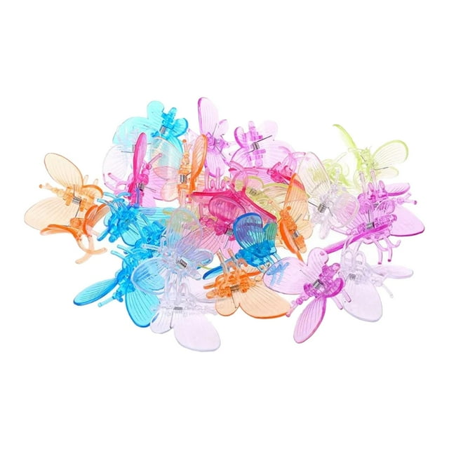 Almencla 30 Pièces Clips Fixation Clip Plante Papillon Réutilisable Clips Support