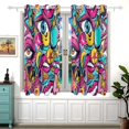 thumbnail image 2 of Hip Hop Graffiti Blackout Curtains 2 Panels Set Grommet Drapes for Bedroom Living Room W55xL54, 2 of 5