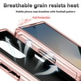 thumbnail image 6 of Dteck Case with Front Tempered Glass Screen Protector for Samsung Galaxy Z Fold 7,Shockproof with Slide Camera Cover Built-in 360° Rotate Ring Kickstand Hinge Protection Pen Holder Cover,Rosegold, 6 of 10