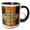 Black/White, variant on 3drose, Spain, Barcelona. Door Handle., 11oz Mug
