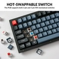 thumbnail image 2 of Keychron V3 Wired Custom Mechanical Keyboard Knob Version TKL QMK/VIA Programmable Macro with Hot-swappable Keychron K Pro Brown Switch Compatible with Mac Windows Linux (Frosted Black-Translucent), 2 of 5