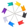 thumbnail image 1 of OUNONA 160Pcs Flag Shaped Pushpins Flag Push Pins Iron Assorted Color For Study Office Work, 1 of 8