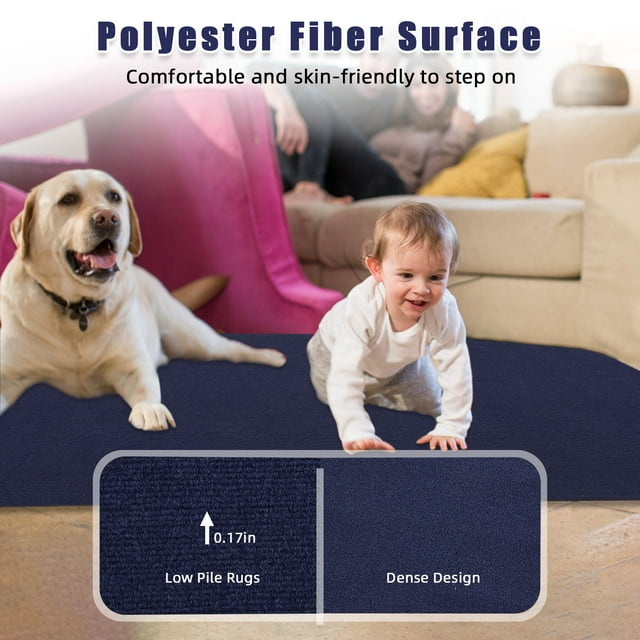 Ourlova Boat Carpet Marine Carpet for Boats Waterproof Indoor Outdoor Carpet with Anti-Slide Backing Marine Grade Boat Carpet Cuttable Easy to Clean Patio Rugs Deck Rug