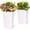 White, variant on Goldensoil 2 Pack 21.5" Tall Round Planter Pots, with Water Level Monitor & Inner Bucket, White