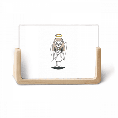 Image of Angel Bastet Wing Halo Star Photo Wooden Photo Frame Tabletop Display