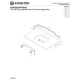 thumbnail image 3 of Kingston Brass KMS3622M38SQ Pemberton 36-Inch Carrara Marble Vanity Sink Top (8" Faucet Drillings) in Carrara White, 3 of 6