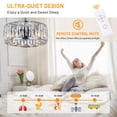 thumbnail image 5 of Ceiling Fan with Light 18in Invisible Fandelier Crystal Chandelier Fan with Remote Control Modern for Living Room Bedroom Dining Room, 5 of 10