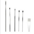 thumbnail image 2 of Ensemble de 6 Pcs Cure-Oreilles en Acier Inoxydable Portable avec Poignée Réutilisable Lavable à Main Cure-Oreilles de Bureau Intérieur Maison Chambre Voyage Cure-Oreilles avec Brosse de Nettoyage, 2 of 9