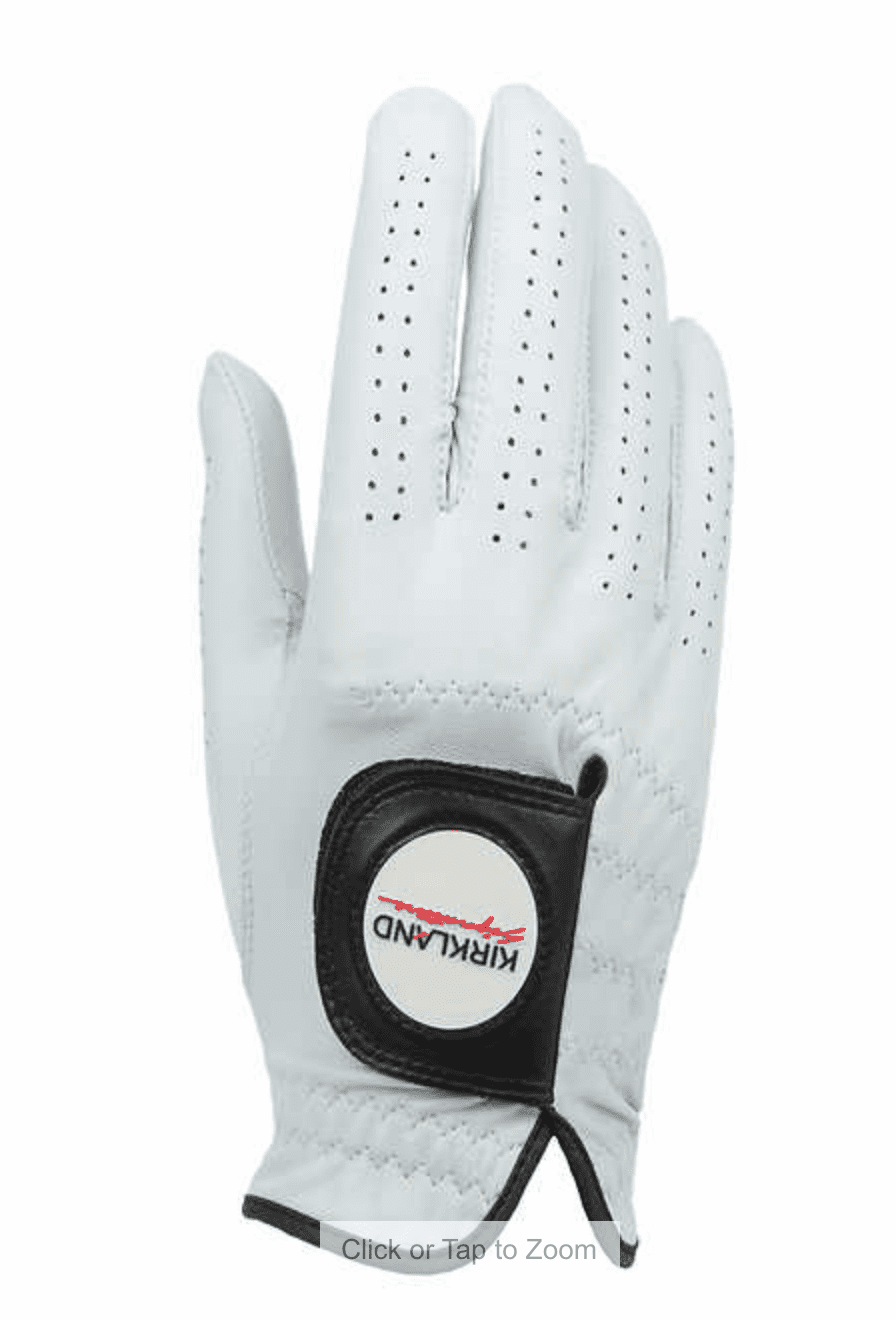 Kirkland Golf Gloves Premium Cabretta Leather 4 Pack White Small (Right Hand)