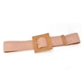 thumbnail image 3 of MSJUHEG Belt Buckle Mens Belts Leather Women Elastic Woven Casual Summer Belt Stretch Skinny Belt With Wooden Buckle Leash Pink One Size, 3 of 3