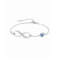 thumbnail image 1 of Pulsera Xtellar Plata Mujer Fina Amor Infinito Corazones Ajustable Color Plateado, 1 of 5