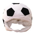 thumbnail image 3 of Sombrero de felpa de fútbol de invierno, suave, cómodo, adorable, accesorios de fotografía, para disfraz de Cosplay, cumpleaños, festivales de Macarena Sombrero de felpa, 3 of 8