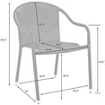 thumbnail image 2 of Afuera Living Chaise Empilable en Osier pour Patio Marron (Ensemble de 4), 2 of 2