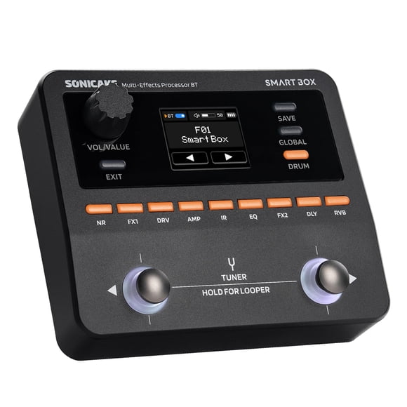 Pedal multiefectos para guitarra SONICAKE QME-20 con más de 130 efectos