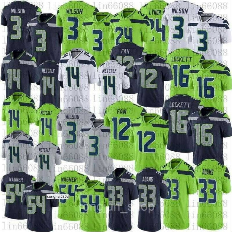 NFL Jersey Men football 3 Russell Wilson 14 DK Metcalf 54 Bobby