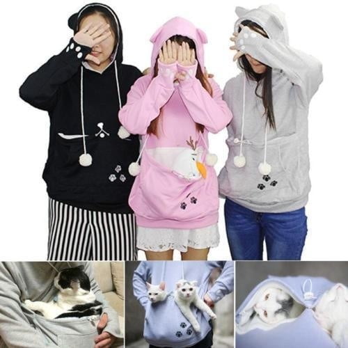 Casual Unisex Kangaroo Mewgaroo Nyangaroo Cat Dog Pet Coat Hoodie New Walmart