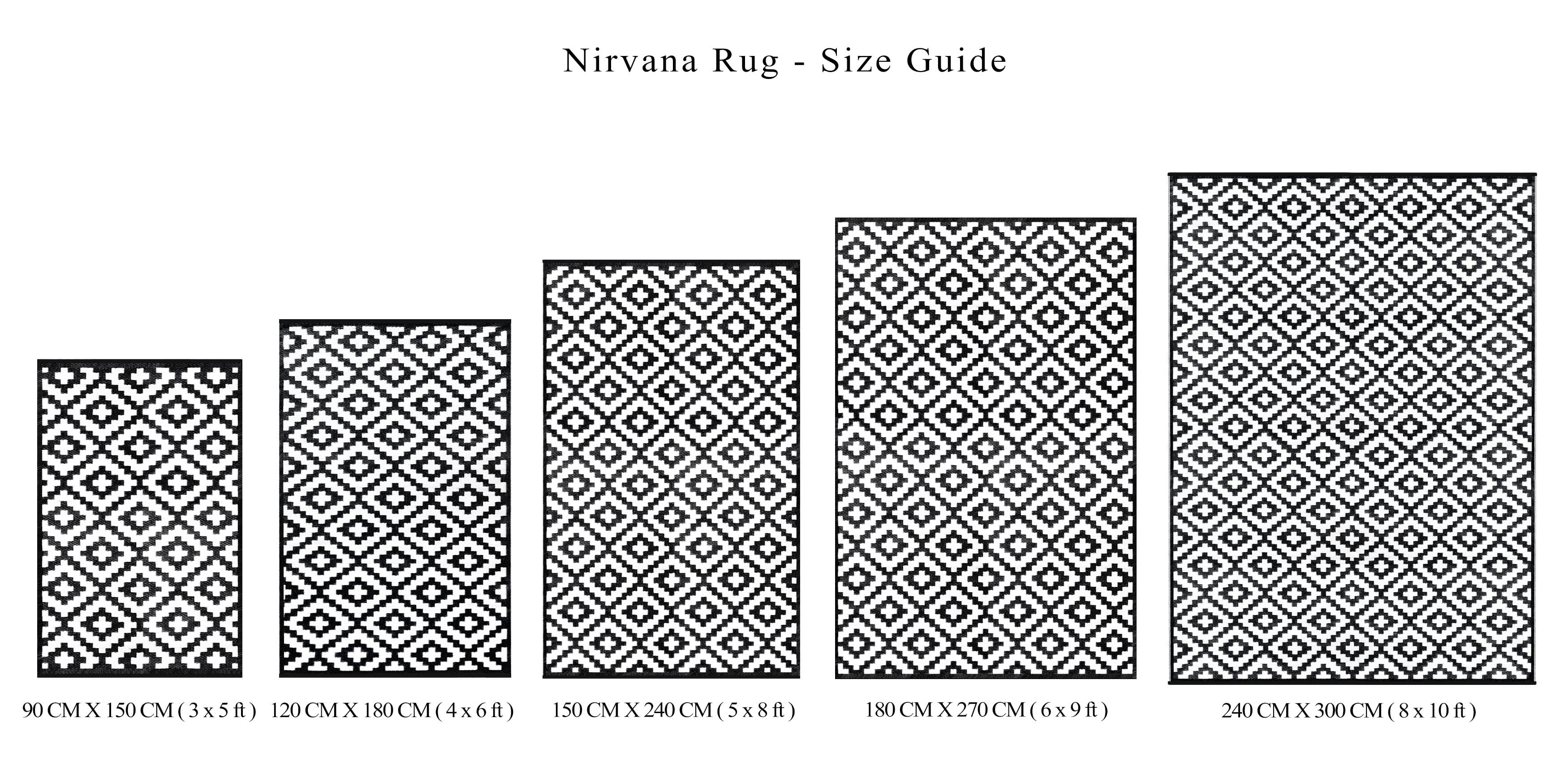 Lightweight Indoor Outdoor Reversible Plastic Rug Nirvana Black White 4x6 Ft Walmart Com