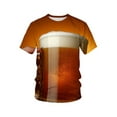 thumbnail image 1 of MAWCLOS Hauts d'Été pour Hommes Col Rond T-Shirt Oktoberfest Imprimé Bière Tee Décontracté Vacances Manches Courtes Style-P 5TG, 1 of 3