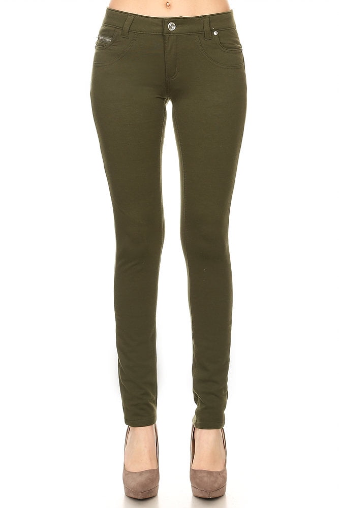 olive skinny pants