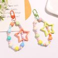 thumbnail image 4 of Hollow Star Colorful Phone Lanyard Heart Keychain Keychain Pendant Cute Bow Colored Round Bead Crystal Phone Anti-lost Rope Grey, 4 of 6