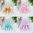 thumbnail image 4 of HQREA Striped Dog Dress Puppy Princess Dresses with Bowknot Sleeveless Girl Dog Clothes for Summer Pet Birthday Holiday Outfits, 4 of 6