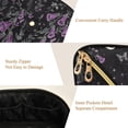 thumbnail image 5 of FORMRS Makeup Bag Travel Cosmetic Organizer for Women Fold Flat Zipper Pouch with Handle, Gothic Floral Print, 5 of 8