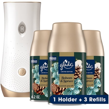 Glade Automatic Spray Air Freshener, Balsam & Spruce, 1 Device   3 refills