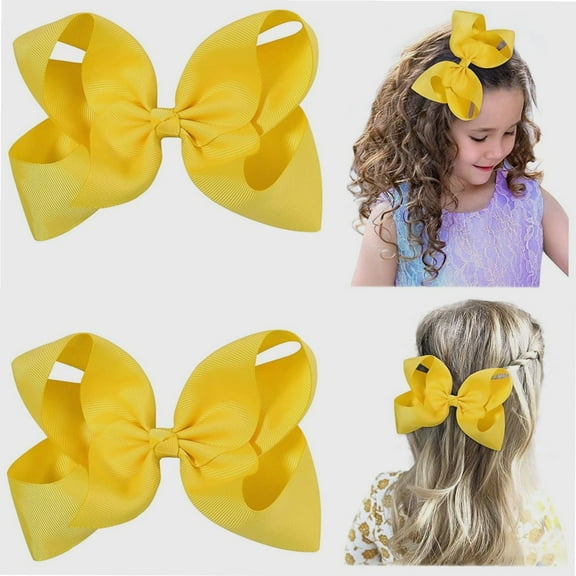 2 PCS 6" Hair Bows for Girls