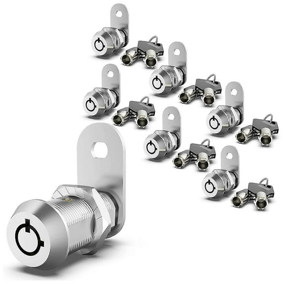 RAIN 6 Pack Upgraded Cam Lock RV Storage Locks, Keyed Alike 5/8 Inch Cabinet Locks for RV Storage Door Tool Box Drawers