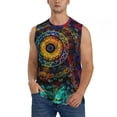 thumbnail image 2 of Picia Mandala Colorful mens Cotton Tank Undershirts , Moisture-wicking Ribbed Tanks, Lightweight Cotton Tank Undershirts-Small, 2 of 8