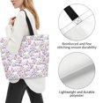 thumbnail image 3 of Balery Purple Rabbit Bolsa Tote Estilo Estético con Cremalleras, Bolsa de Hombro, Bolsa de Compras Grande y Plegable, 3 of 8