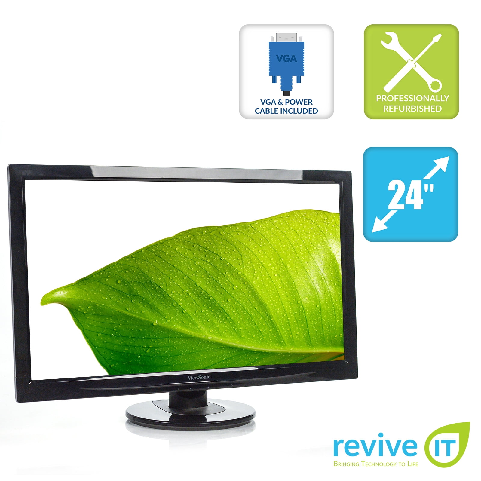 Used ViewSonic VA2446mLED 24" Widescreen 1920x1080 169 LED Backlit