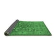 thumbnail image 2 of Ahgly Company Indoor Square Oriental Emerald Green Industrial Area Rugs, 5' Square, 2 of 4