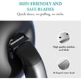 thumbnail image 3 of Hair Trimmer for Men - 2 in 1 Dual- Electric  & Groomer, Ball  with 30? Rotating  Adjustable Comb Mens Electric Razor IPX6 Wet & Dry for  Groin Pubic Hair Trimmer Black, 3 of 6