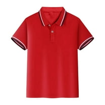 Tiijoy Boys Girls School Uniform Short Sleeve Polo Shirt Comfort Tough Shirt, Sizes 9-10