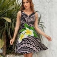 thumbnail image 7 of Plumeria Dress Fashion Beach Long Dresses Female Party Printed Sundress, 7 of 7