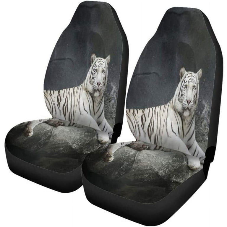 White Tiger Car Seat Covers (Set of 2) White Tiger Car Seat Covers (Set of 2)
