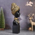 thumbnail image 3 of Tribeswoman African Figurines Figure Ornament Woman Statue For Decoration, 3 of 9