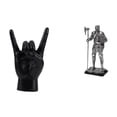 thumbnail image 1 of Estatua del gesto de la roca,Estatuas y figuras de dedos con gestos de música rock,Esculturas de resina con estantes modernos y creativos,Figura de escritorio,Estatua de, 1 of 8
