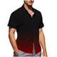 thumbnail image 2 of Blusa y camisa de manga corta con cuello vuelto para hombre, blusa informal de moda con cuello vuelto, blusa estampada de manga corta con botones, blusa de poliéster para hombre, 2 of 6