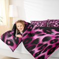 thumbnail image 4 of Feelyou Polkadot Leopard Print Twin Comforter Sets, Fashion Black Pink Bedding Set, 2pcs, 4 of 8