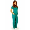 thumbnail image 3 of Ultrasoft Scrubs Womens Premium Junior Fit Adult Female Scrub Sets Ceil Blue 2XL, 3 of 11