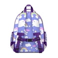 thumbnail image 3 of Flying Unicorn Rainbow Students Backpack Cute Cartoon Pattern with Watercolor Galaxy Stars and Magical Animal Design, 3 of 6